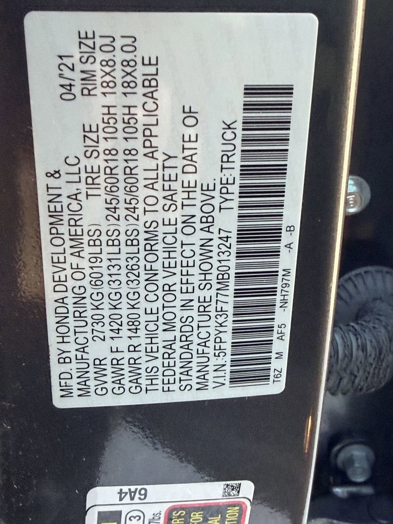 Used 2021 Honda Ridgeline RTL-E image 34