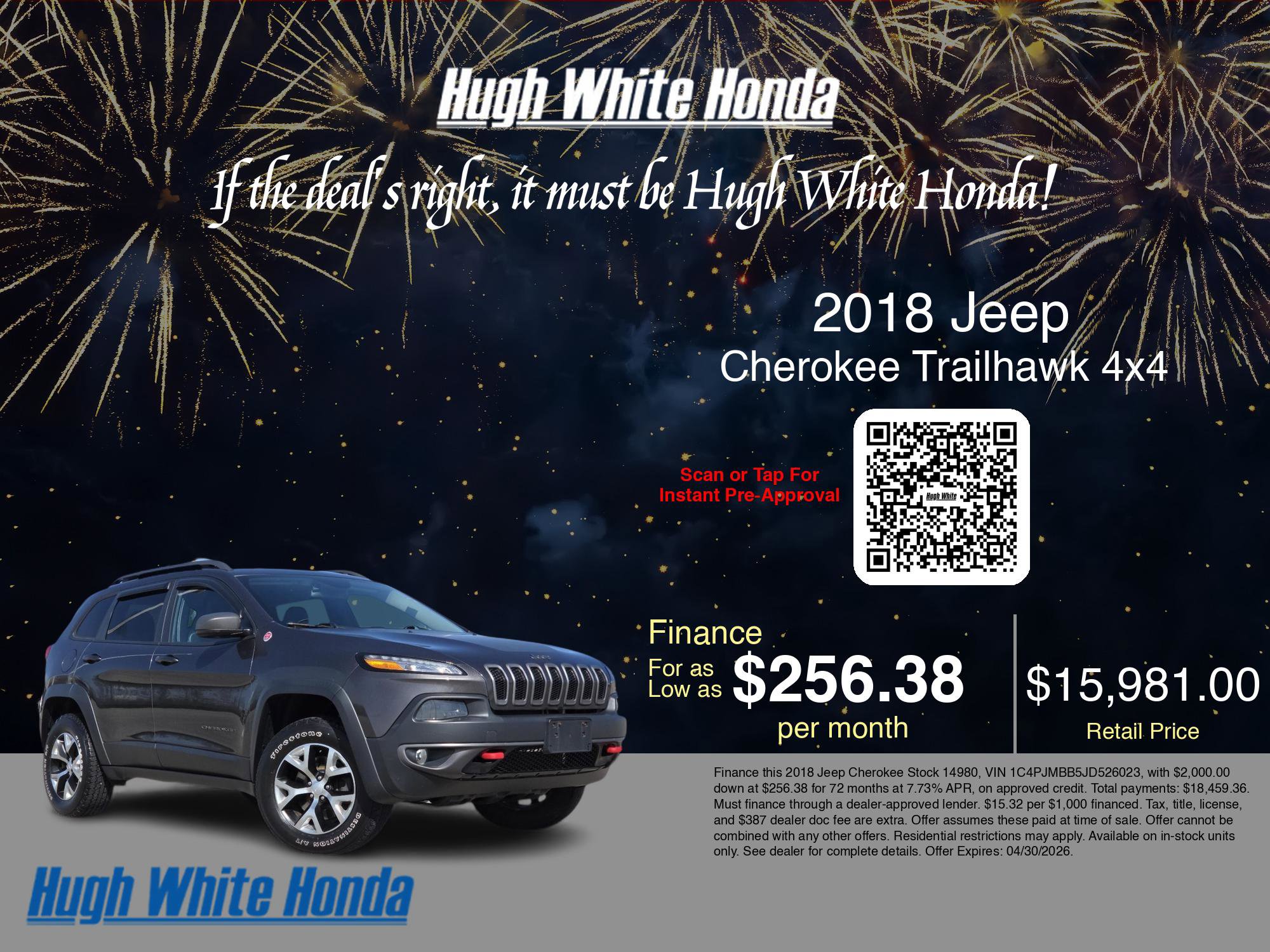 Used 2018 Jeep Cherokee Trailhawk w/ Cold Weather Group AWD/4WD image 3