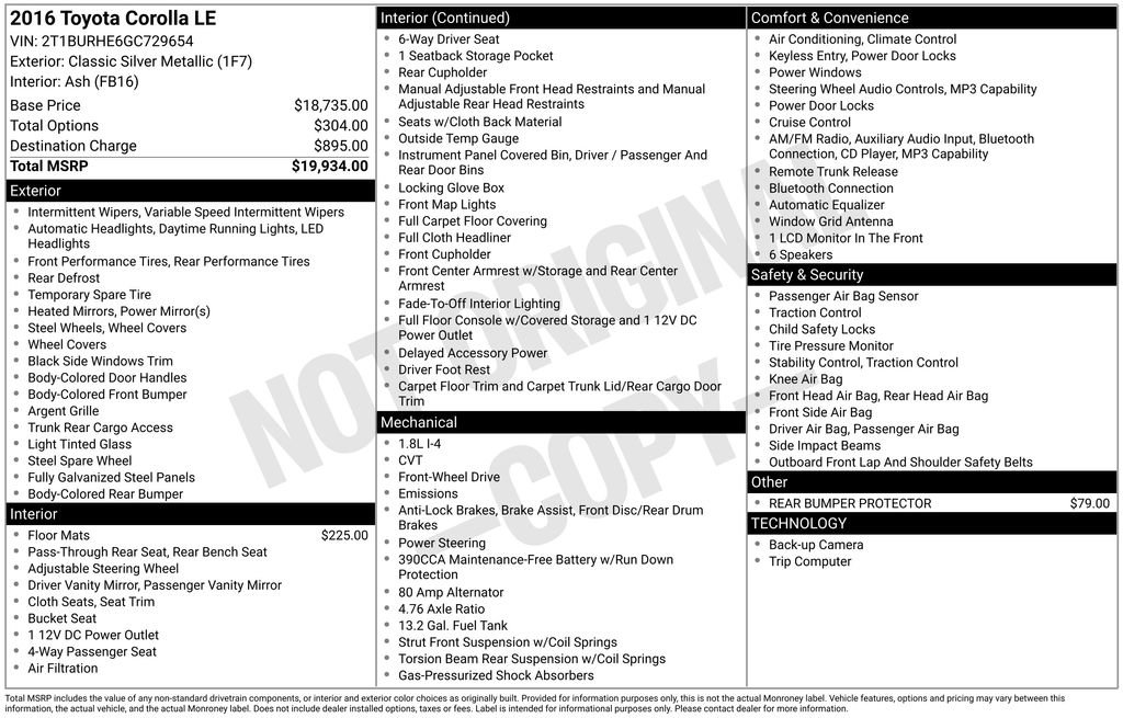 Used 2016 Toyota Corolla LE image 22