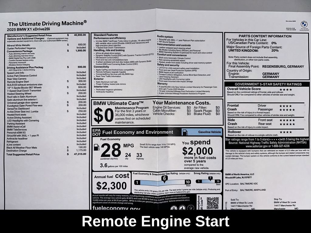 Used 2025 BMW X1 xDrive28i w/ Convenience Package image 12