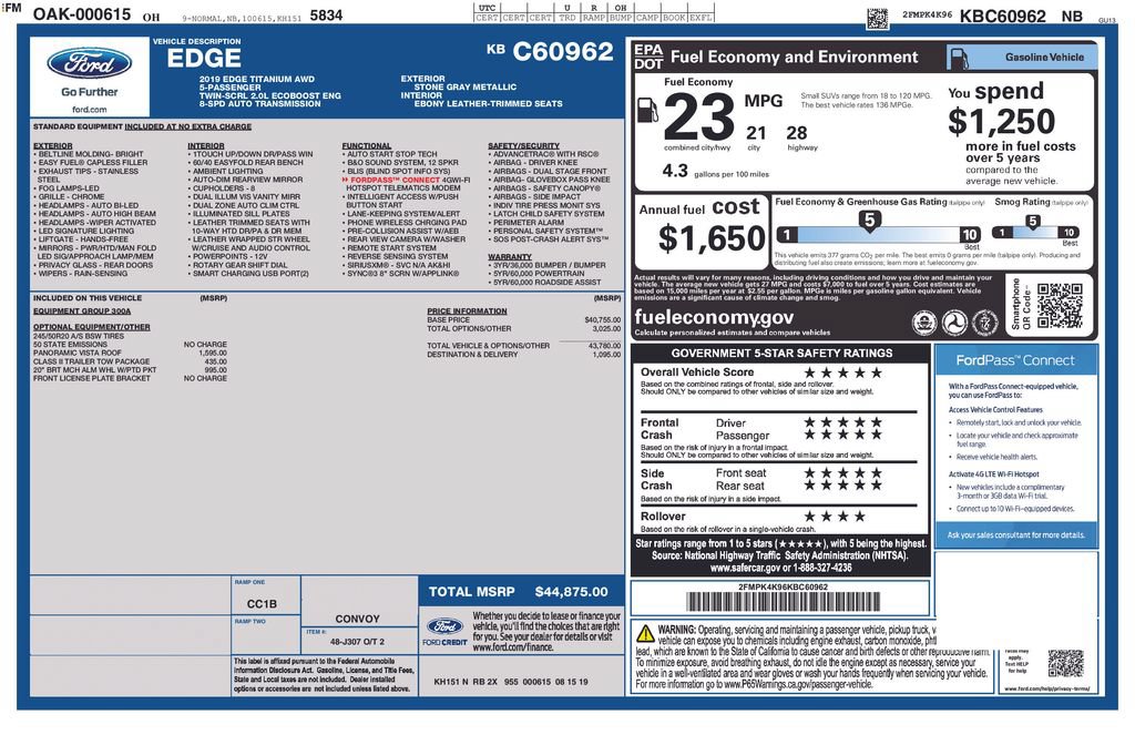 Used 2019 Ford Edge Titanium w/ Class II Trailer Tow Package AWD/4WD image 17