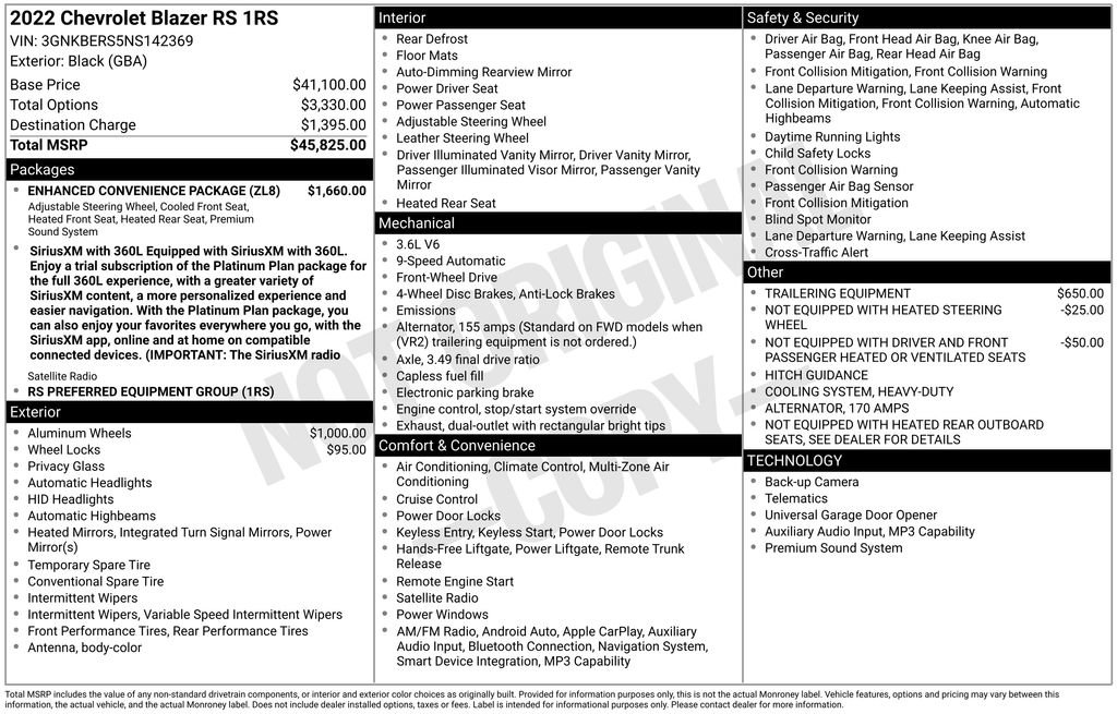Used 2022 Chevrolet Blazer RS w/ Enhanced Convenience Package FWD image 13