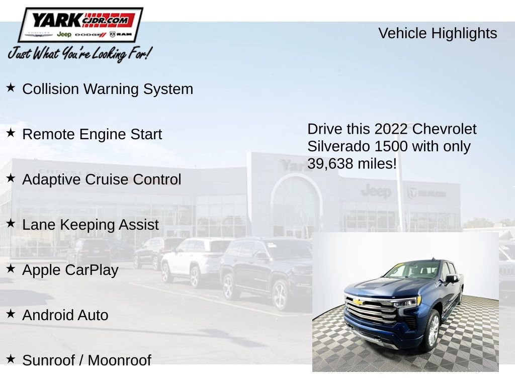 Used 2022 Chevrolet Silverado 1500 High Country w/ High Country Premium Package image 7