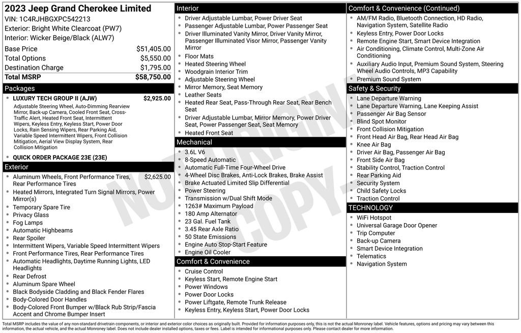 Used 2023 Jeep Grand Cherokee Limited w/ Luxury Tech Group II image 4