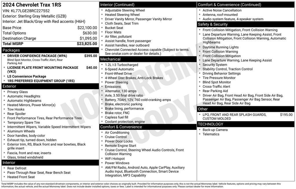 Used 2024 Chevrolet Trax RS w/ Driver Confidence Package FWD image 5