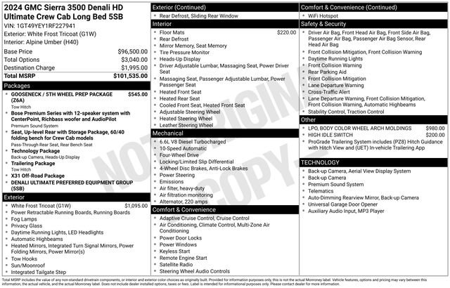Used 2024 GMC Sierra 3500 Denali Ultimate AWD/4WD image 34