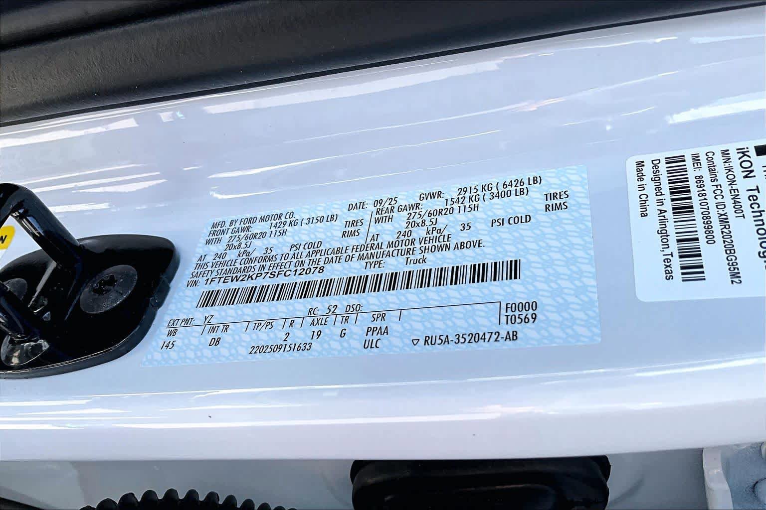 Certified 2025 Ford F150 STX w/ Equipment Group 200A RWD image 34