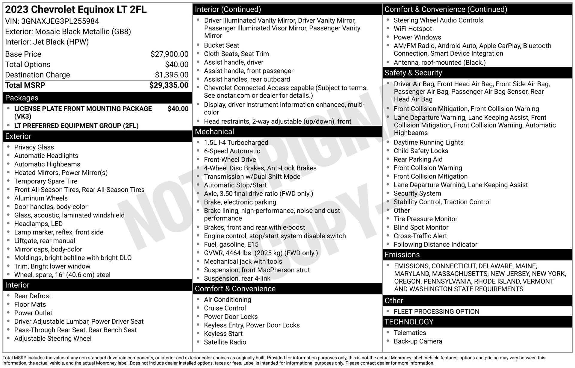 Used 2023 Chevrolet Equinox LT image 46