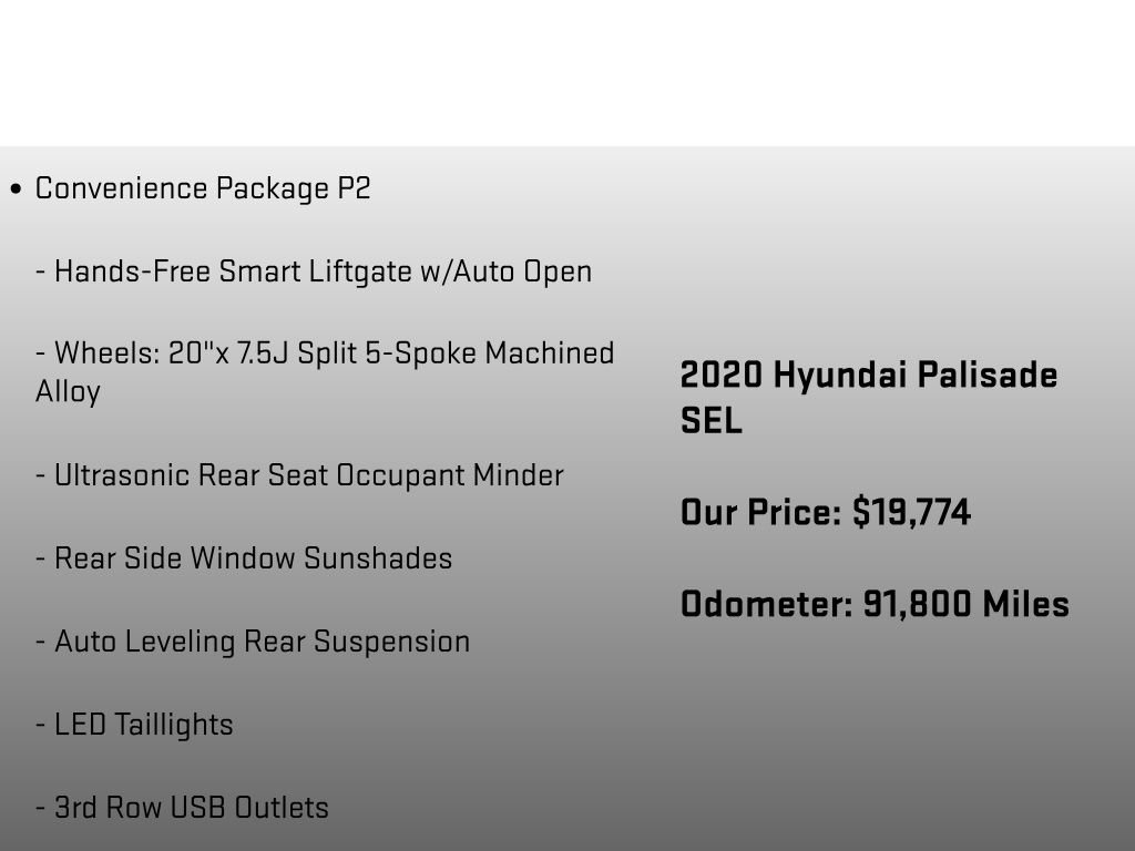 Used 2020 Hyundai Palisade SEL w/ Convenience Package FWD image 12