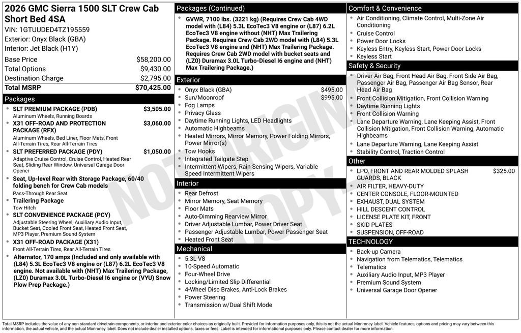 New 2026 GMC Sierra 1500 SLT w/ SLT Premium Package image 2