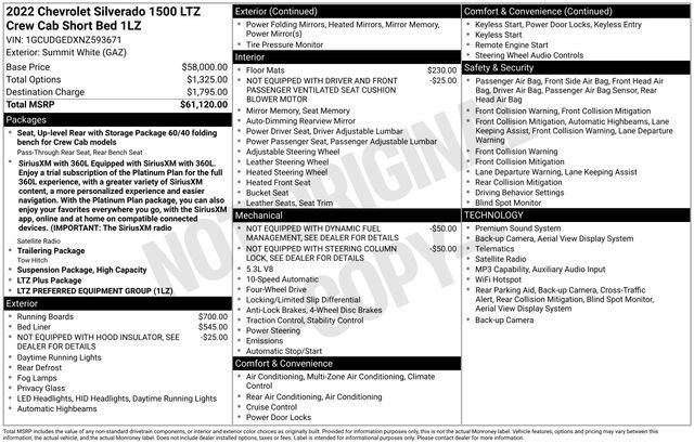 Used 2022 Chevrolet Silverado 1500 LTZ AWD/4WD image 36