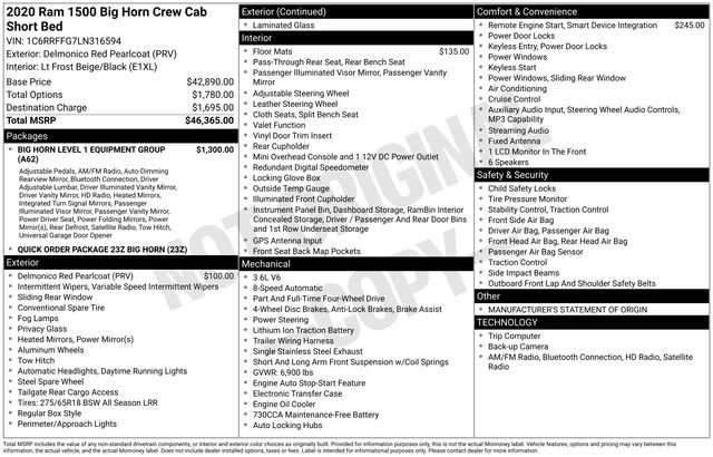 Used 2020 RAM 1500 Big Horn image 31