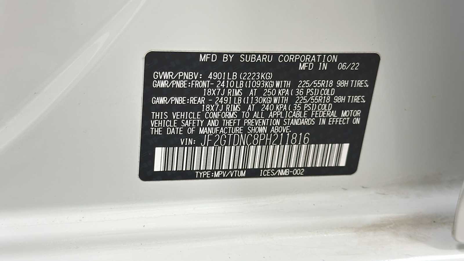 Used 2023 Subaru Crosstrek Hybrid w/ Moonroof Package w/Navigation AWD/4WD image 11