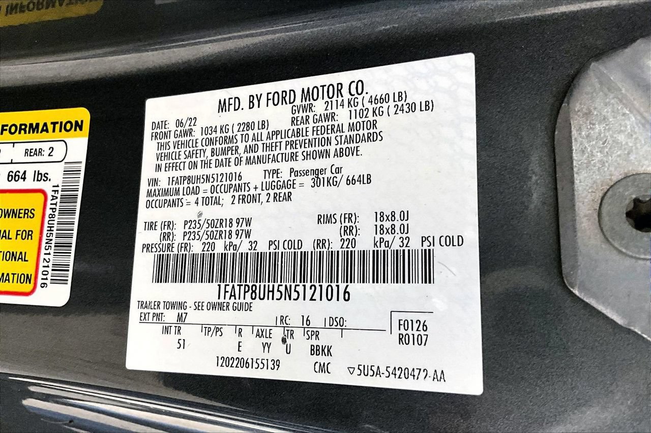 Used 2022 Ford Mustang Premium w/ Equipment Group 201A RWD image 32