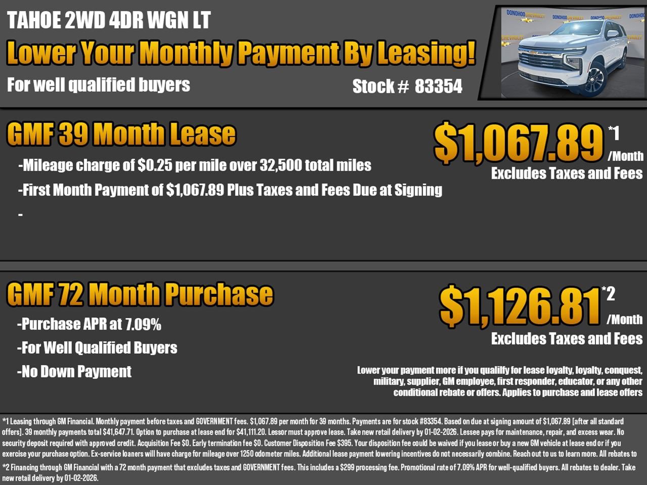 New 2026 Chevrolet Tahoe LT w/ Comfort Package image 2