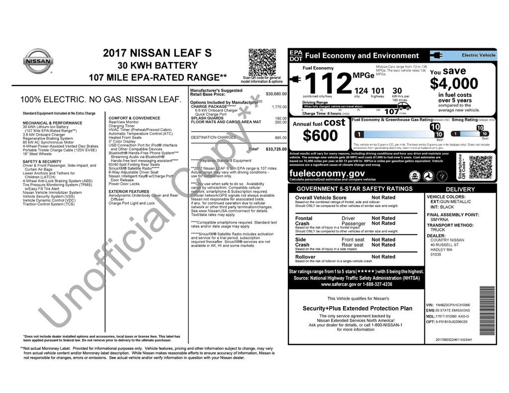 Used 2017 Nissan Leaf S w/ Charge Package image 25