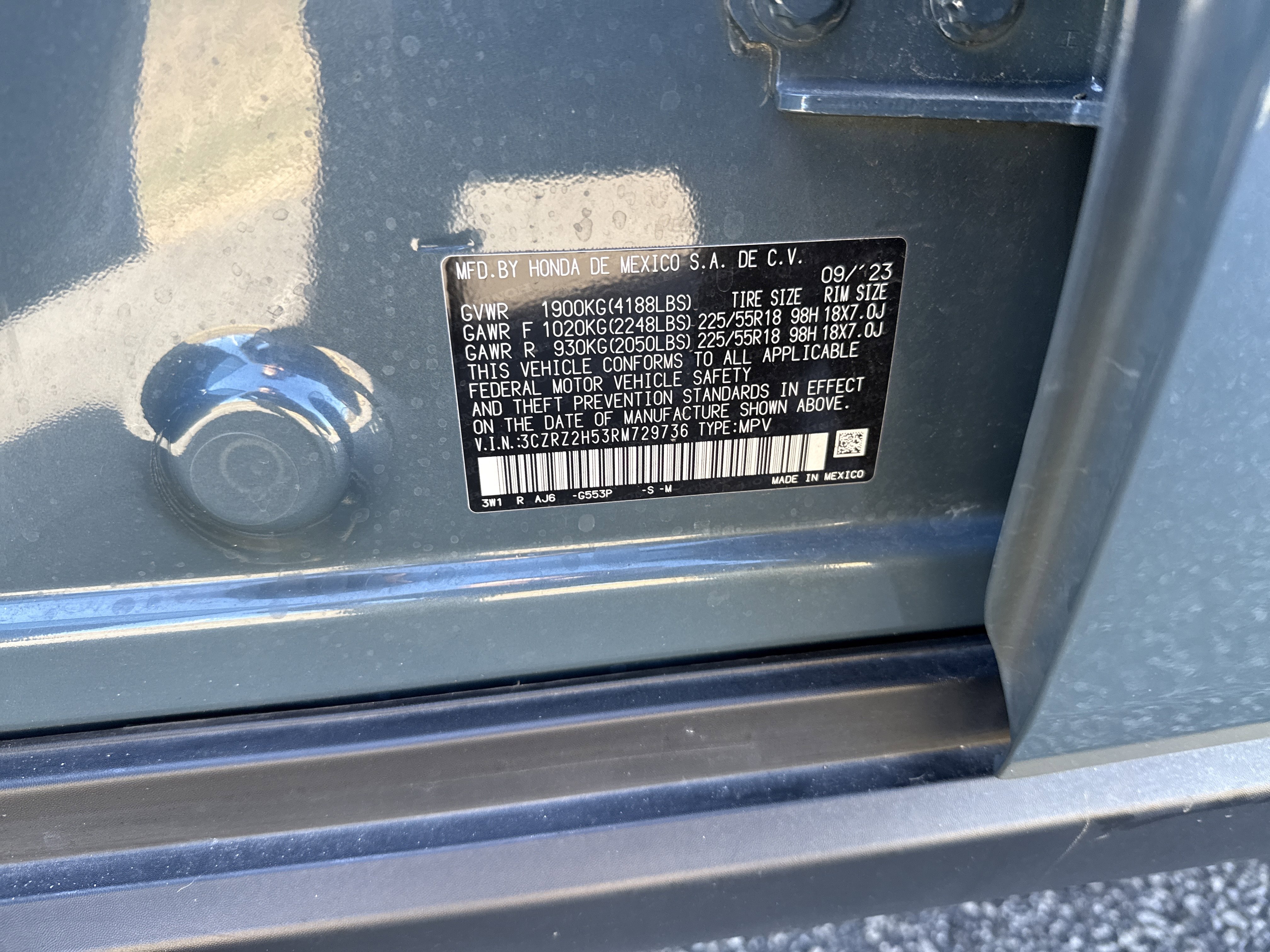 Certified 2024 Honda HR-V Sport image 36