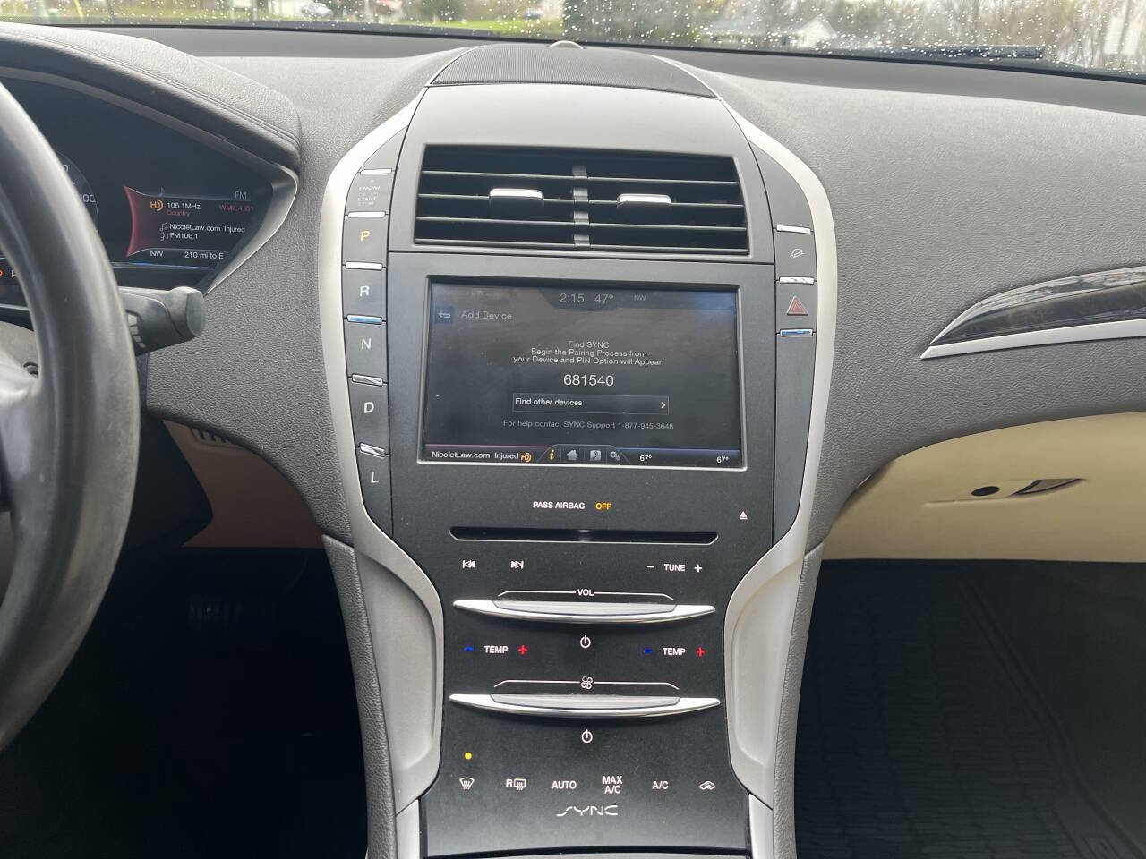 Used 2015 Lincoln MKZ Hybrid w/ Equipment Group 202A Reserve FWD image 22