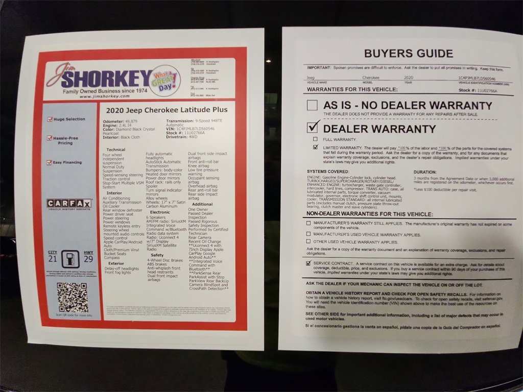 Used 2020 Jeep Cherokee Latitude Plus image 35