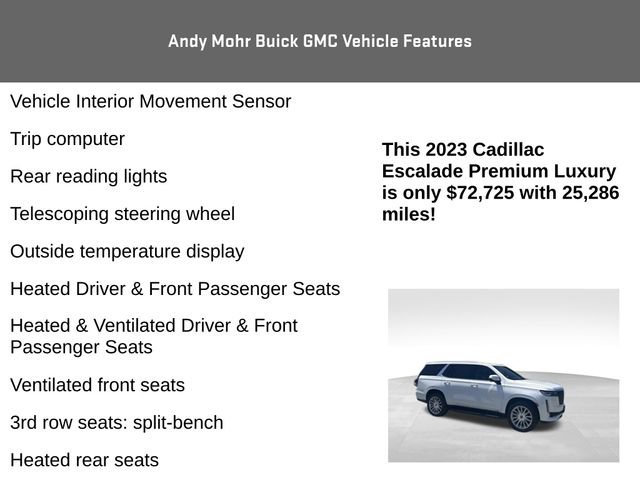 Used 2023 Cadillac Escalade Premium Luxury AWD/4WD image 20