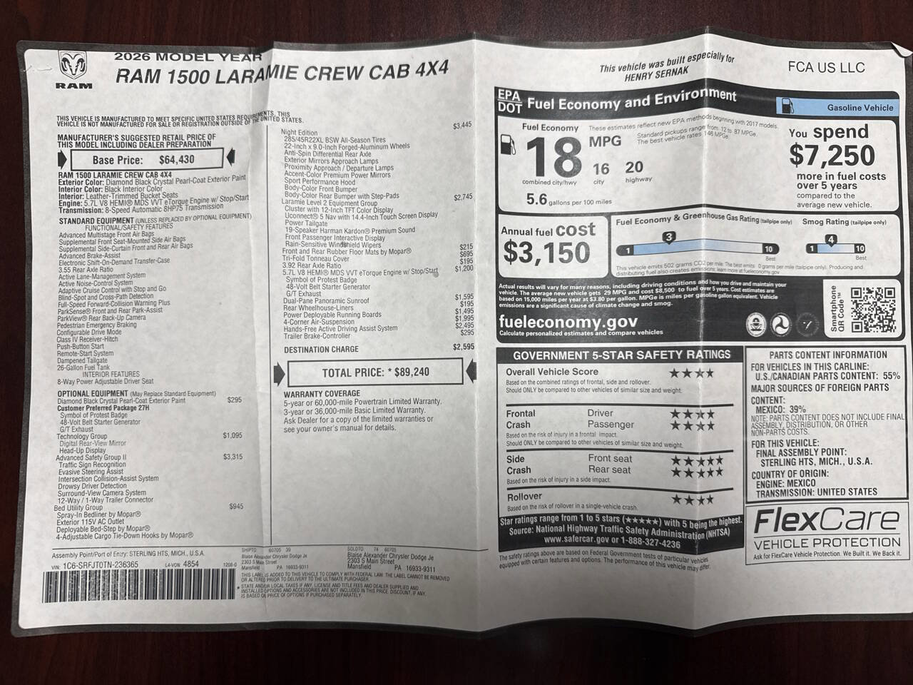 Used 2026 RAM 1500 Laramie w/ Night Edition image 3