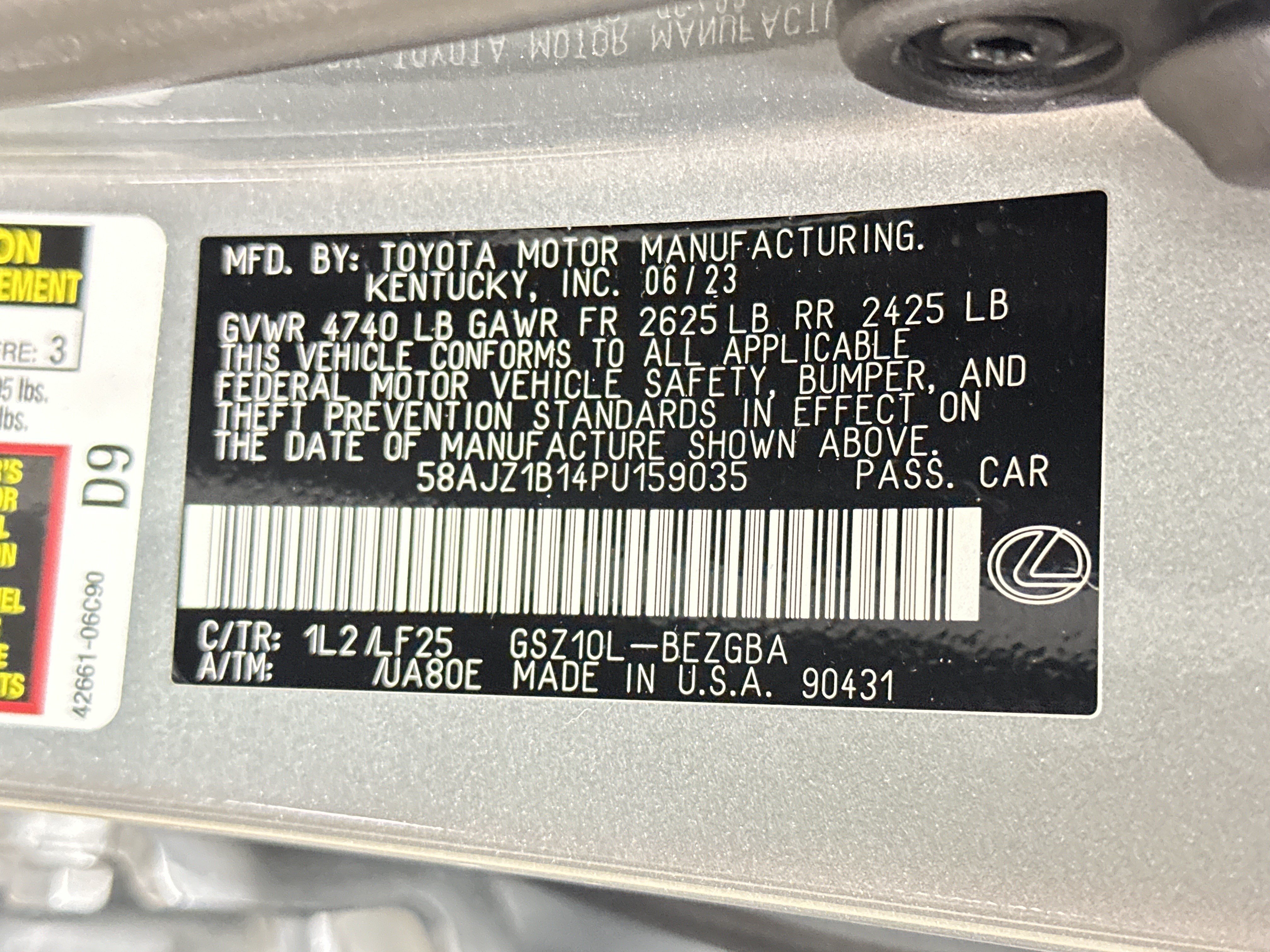 Used 2023 Lexus ES 350 F Sport FWD image 35