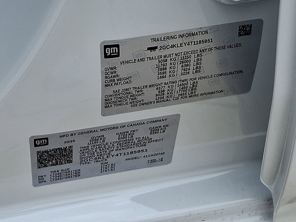 New 2026 Chevrolet Silverado 2500 W/T AWD/4WD image 10