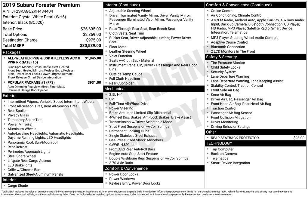 Used 2019 Subaru Forester Premium image 10