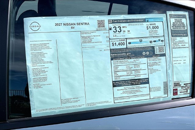 New 2027 Nissan Sentra SV FWD image 13
