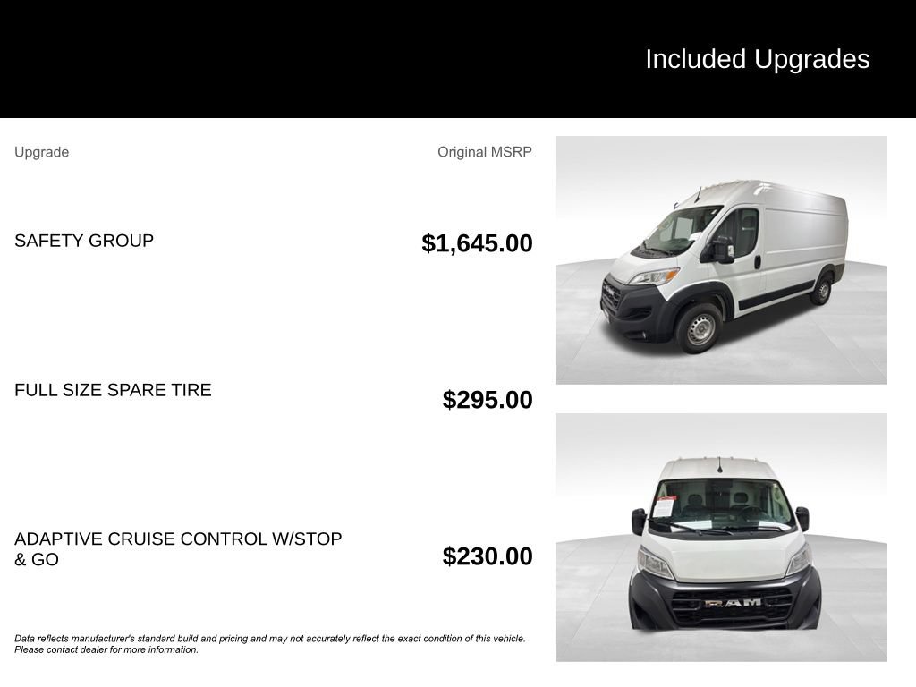 Used 2025 RAM ProMaster 2500 w/ Safety Group FWD image 2