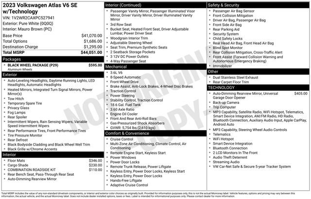 Used 2023 Volkswagen Atlas SE w/ Black Wheel Package FWD image 12