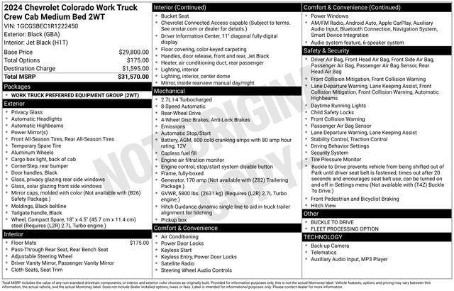 Used 2024 Chevrolet Colorado W/T RWD image 9