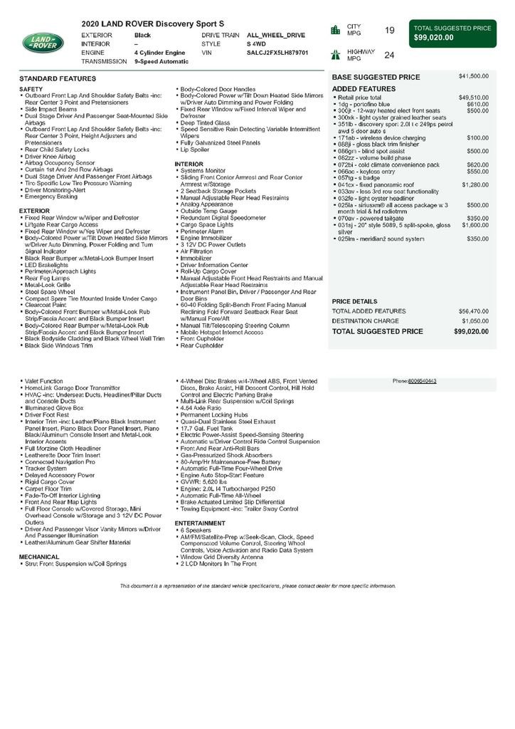 Used 2020 Land Rover Discovery Sport S image 3