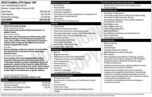 Certified 2023 Cadillac XT5 Sportv AWD/4WD image 7