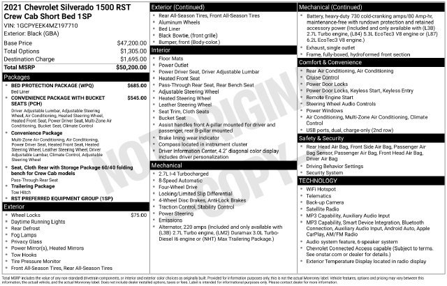 Used 2021 Chevrolet Silverado 1500 RST w/ Bed Protection Package AWD/4WD image 4
