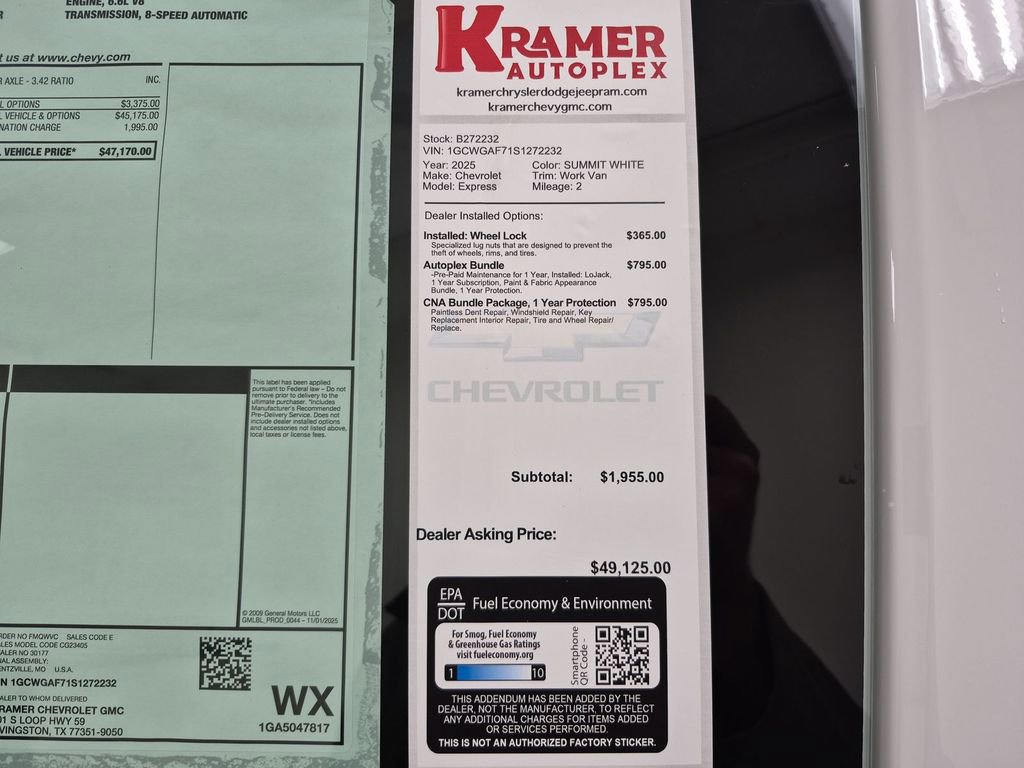 New 2025 Chevrolet Express 2500 w/ Driver Convenience Package image 35