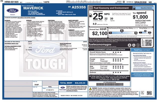 Used 2025 Ford Maverick XLT w/ Equipment Group 302A AWD/4WD image 21