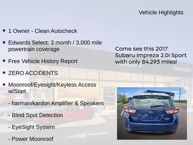 Used 2017 Subaru Impreza 2.0i Sport AWD/4WD image 8