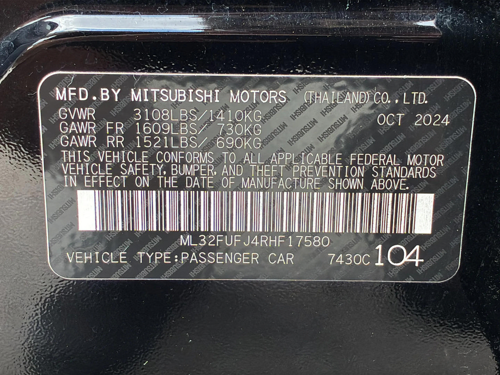 Used 2024 Mitsubishi Mirage G4 ES FWD image 14