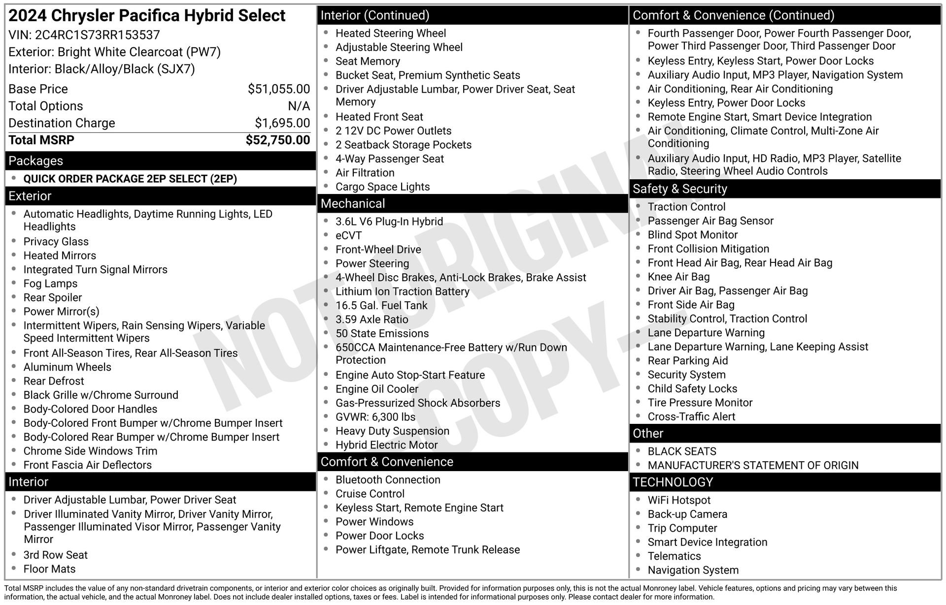 Used 2024 Chrysler Pacifica Select image 24