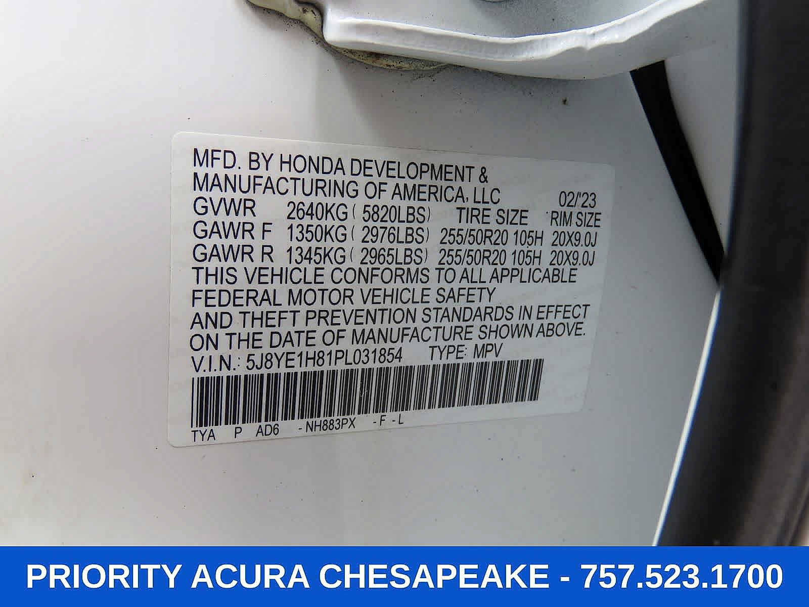 Certified 2023 Acura MDX SH-AWD w/ Advance Package image 33