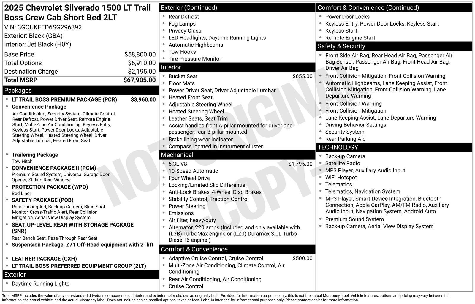 Used 2025 Chevrolet Silverado 1500 LT Trail Boss w/ LT Trail Boss Premium Package AWD/4WD image 37