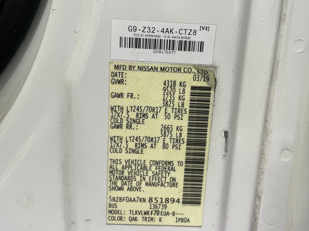 Used 2019 Nissan NV 3500 S image 25