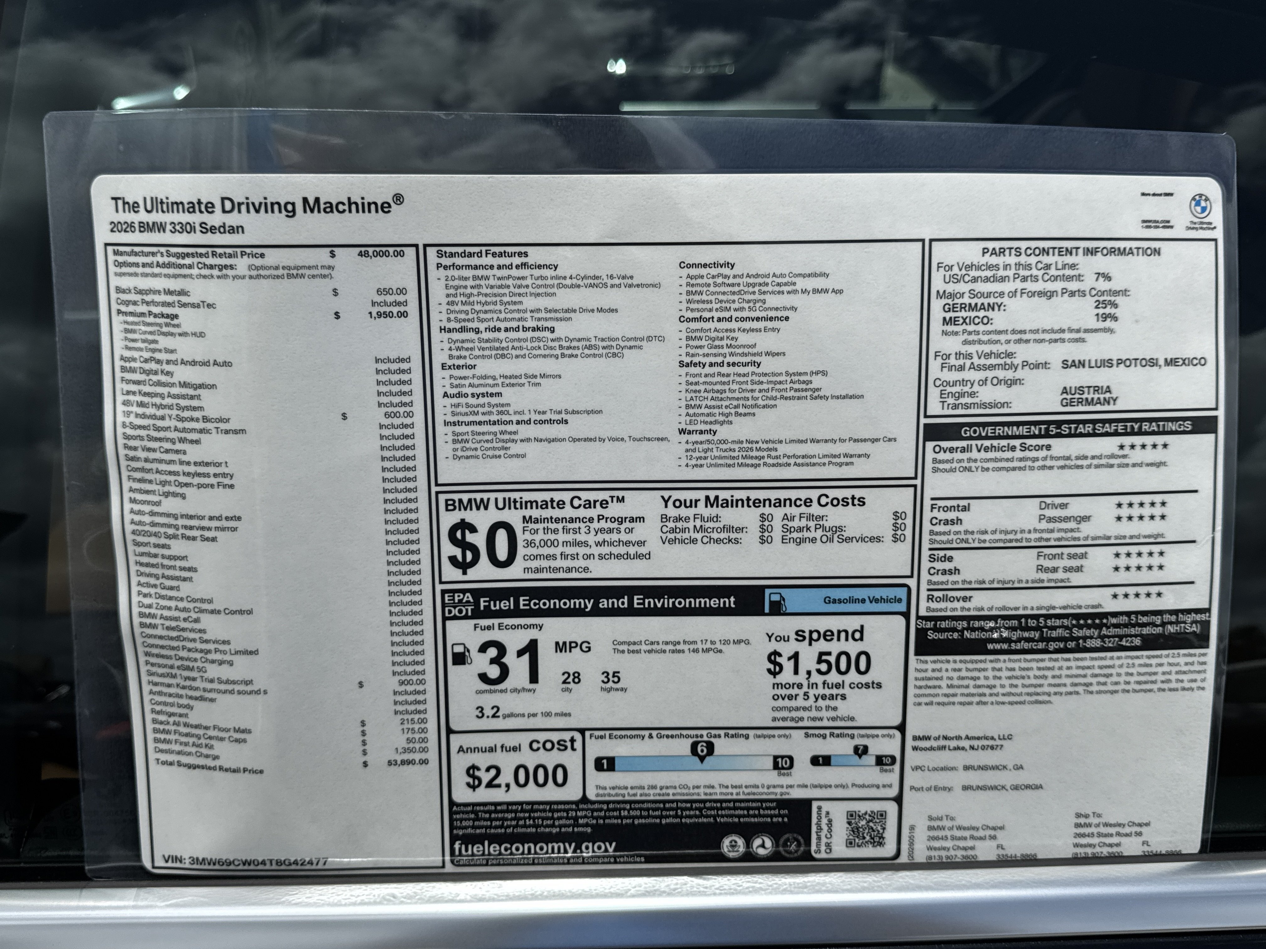 New 2026 BMW 330i Sedan w/ Premium Package RWD image 26