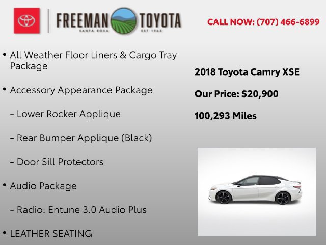 Used 2018 Toyota Camry XSE w/ Audio Package FWD image 5