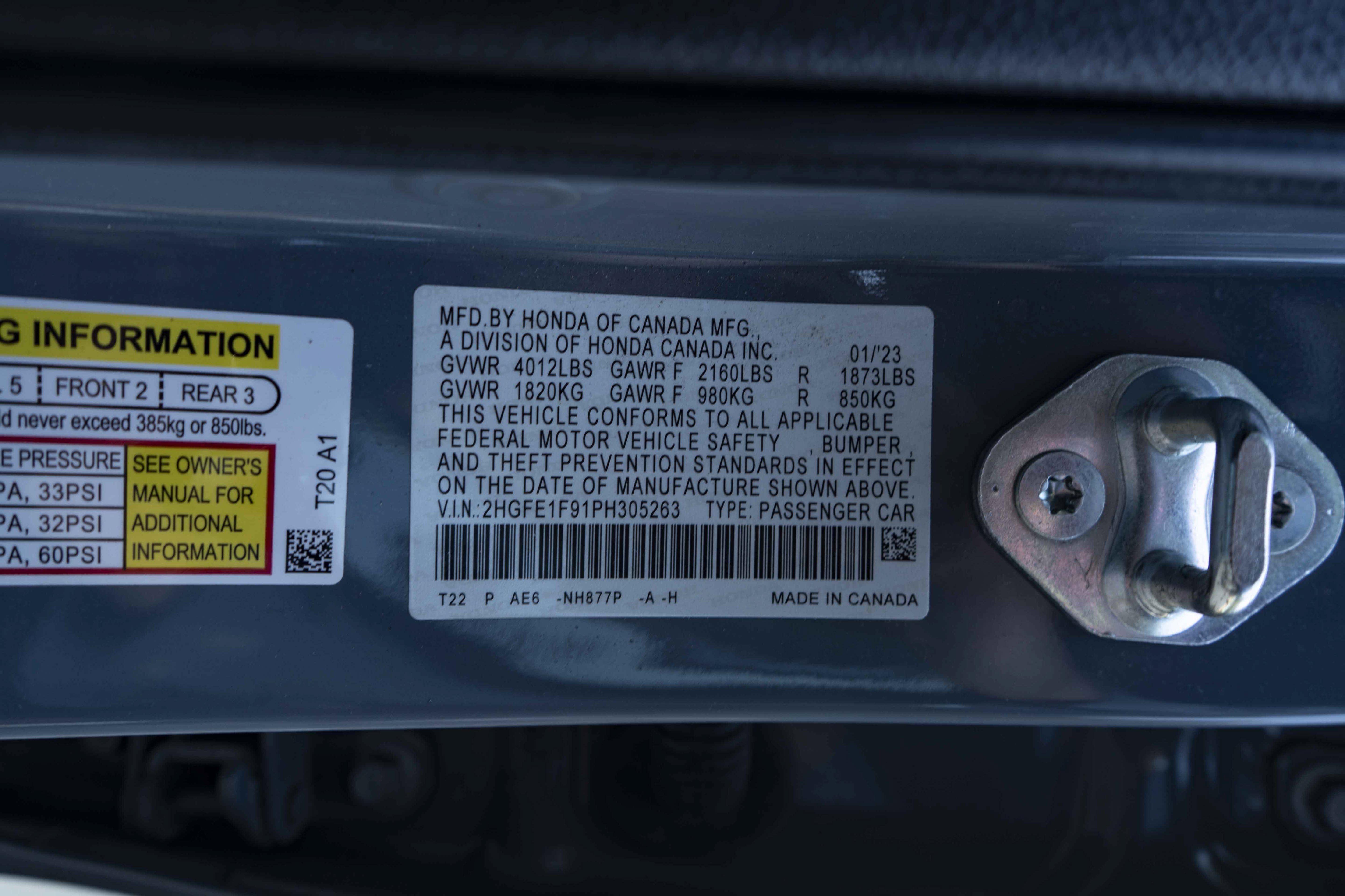 Certified 2023 Honda Civic Touring image 46