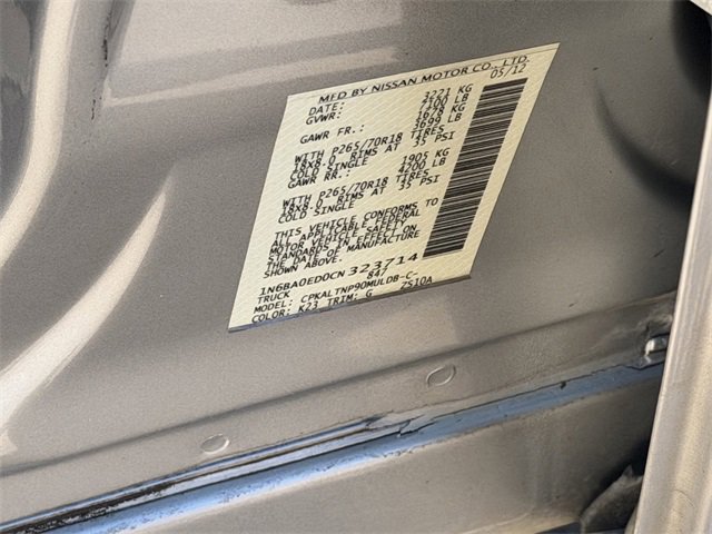 Used 2012 Nissan Titan SV w/ SV Value Truck Pkg image 25