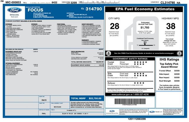 Used 2012 Ford Focus SE FWD image 23