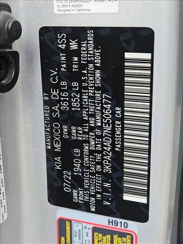 Used 2022 Kia Rio S FWD image 21