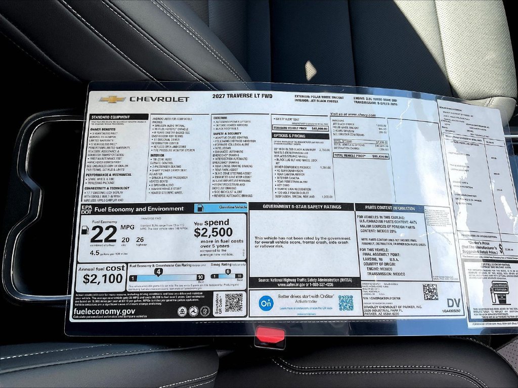 New 2027 Chevrolet Traverse LT w/ Driver Confidence Package FWD image 14